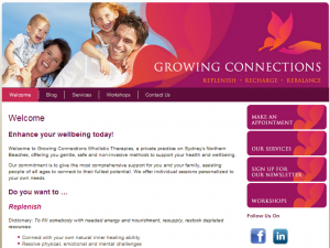 natural therapies website design